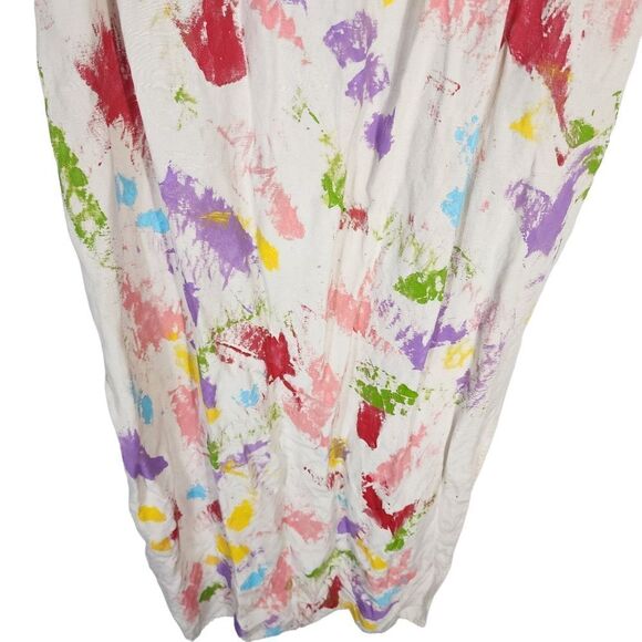 FINITY White Hand Painted Sleveless Maxi Dress - Picture 3 of 8